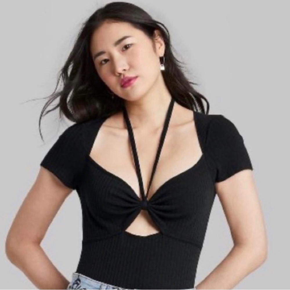 🐝 NWT Body Suit Black Size M - Picture 1 of 8